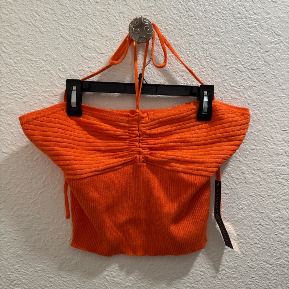 Almost Famous Orange Knit Top